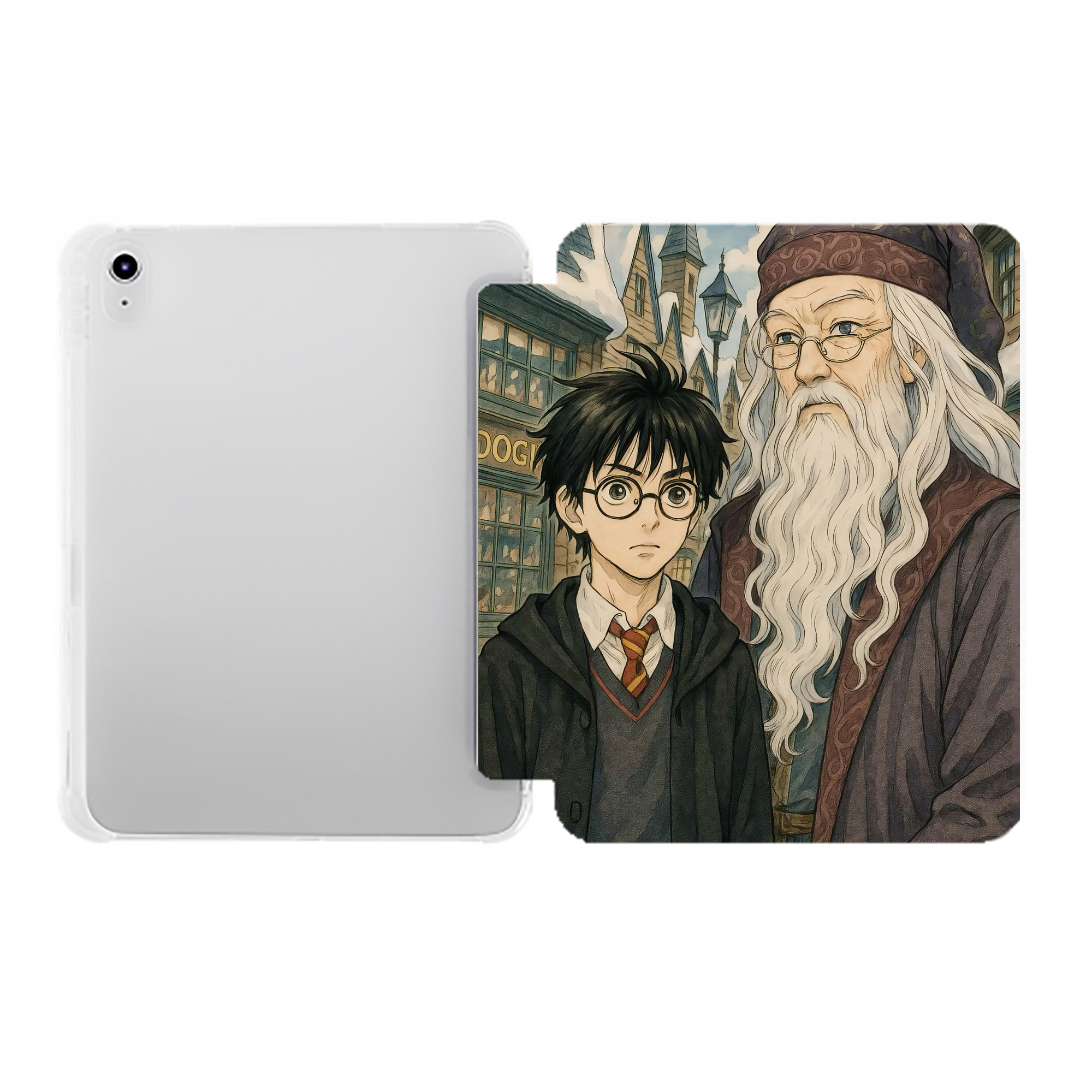 （画像用） Harry Potter ハリー・ポッターシリーズ IPad ケース ペン収納付き 三つ折りスタンド PUレザー×シリコン 対応機種9.5/10.5/10.9インチ